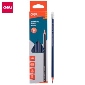 deli E38039 Graphite Pencil, HB, Assorted Colors