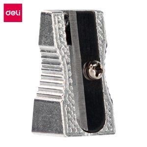 deli E39761 Pencil Sharpener, 1-hole, Silver