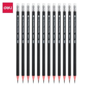deli E58100 Graphite Pencil, 2B, Black