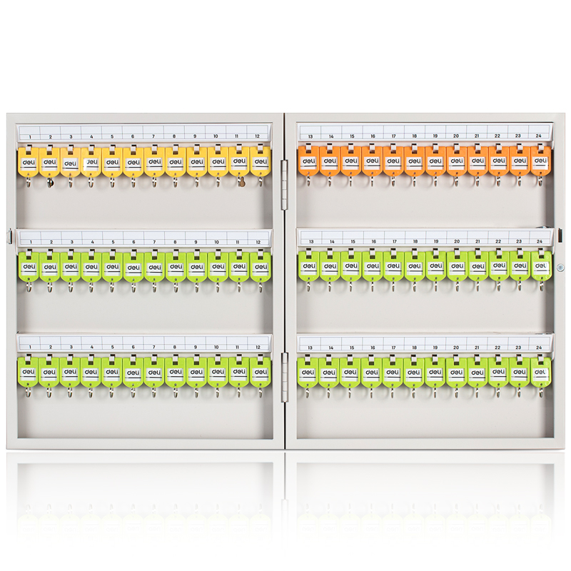 deli 9324 Key Cabinet, 455*377*50mm;72 -bit keyhole, Grey