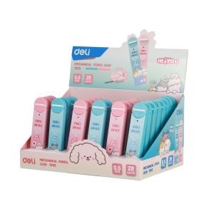 deli E7005 Mechanical Pencil Lead, 60mm-2B-0.5mm, Assorted Colors