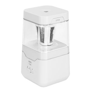 deli E71202 Electric Pencil Sharpener, For graphite pencil φ6.9-8mm, White
