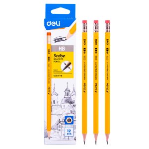 deli EC003-HB Graphite Pencil, HB, Yellow