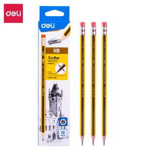 deli EC004-HB Graphite Pencil, HB, Yellow