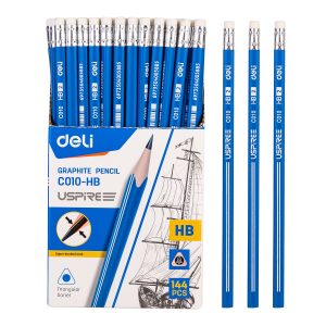 deli EC010-HB Graphite Pencil, HB, Assorted Colors