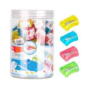 deli EH032 Pencil Sharpener, One hole-for Standard pencil φ 8 mm, Assorted Colors