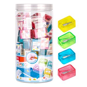 deli EH034 Pencil Sharpener, One hole-for Standard pencil φ 8 mm, Assorted Colors