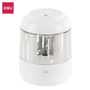 deli EH508-WH Electric Pencil Sharpener, For graphite pencil φ6.9-8mm, White