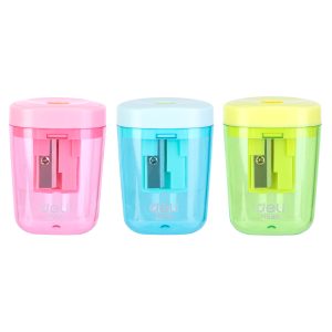 deli EH555 Pencil Sharpener, One hole-for Standard pencilφ8 mm, Assorted Colors