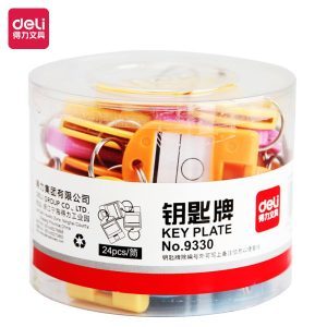 deli 9330 Key Rings, 24PCS, Assorted Colors