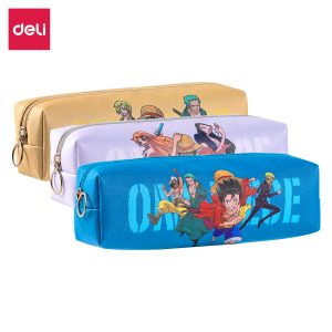 deli EH913 Pencil Pouch, 210×60×60mm, Yellow, Blue, Grey