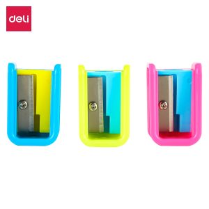 deli ER00100 Pencil Sharpener, 1-hole72PCS/box, Assorted Colors