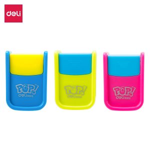deli ER00200 Pencil Sharpener, 1-hole w/canister36PCS/box, Assorted Colors