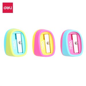 deli ER00903 Pencil Sharpener, 1 hole for pencil φ8mm, Assorted Colors