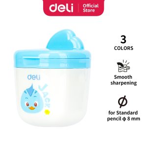 deli ER01300 Pencil Sharpener, One hole-for Standard pencil φ 8 mm, Assorted Colors