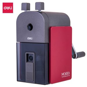 deli ER10244 Rotary Pencil Sharpener, 83×68×134mm, Red