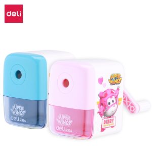 deli ER10409 Rotary Pencil Sharpener, For graphite pencil φ8mm, Assorted Colors