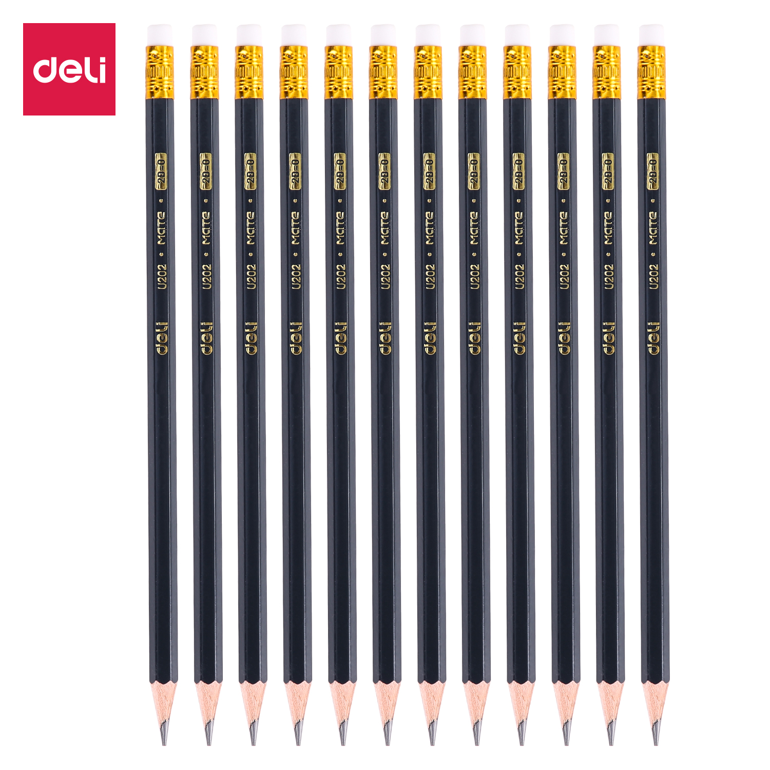 deli EU20200 Graphite Pencil, 2B, Blue