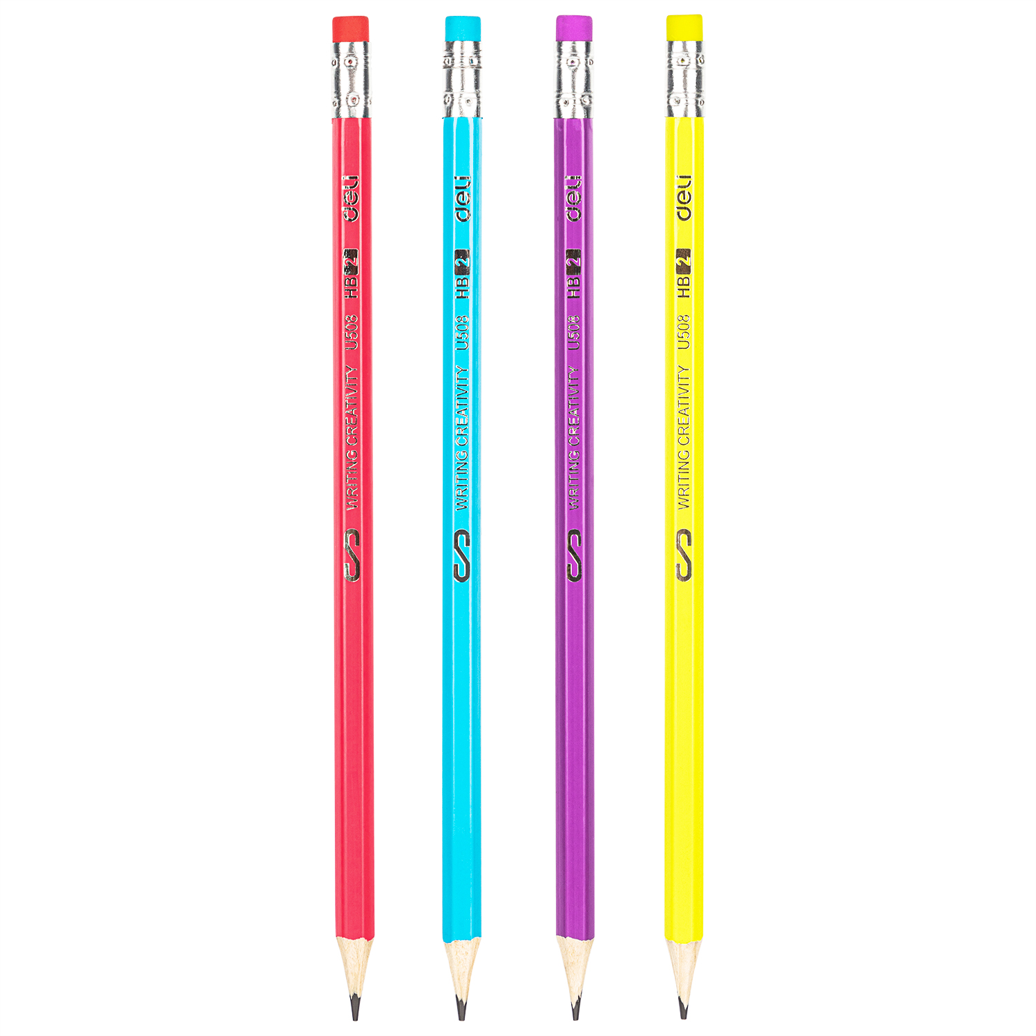 deli EU50800 Graphite Pencil, HB, Assorted Colors