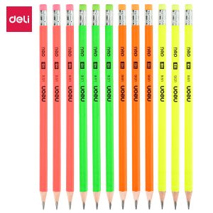 deli EU51600 Graphite Pencil, HB, Assorted Colors