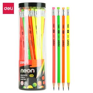 deli EU51806 Graphite Pencil, 2B, Assorted Colors