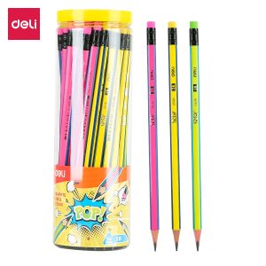 deli EU52606 Graphite Pencil, 2B, Assorted Colors