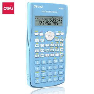 deli D82MS Scientific Calculator, 240F-two line display-10+2 digits, Blue - Style 2