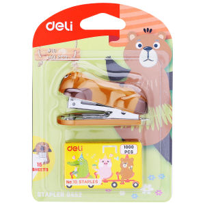 deli E0452 Mini Stapler, 15sheets,#10, Assorted Colors