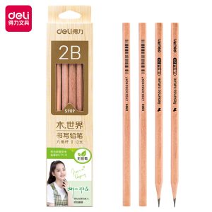 deli S909 Graphite Pencil, 2B, Assorted Colors
