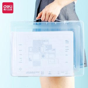 deli 5702 File Box, A4, Transparent