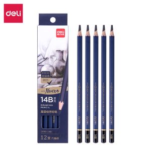deli S999-14B Sketching Pencil, 14B, Blue