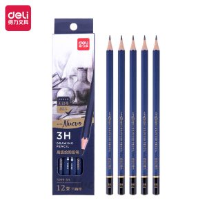 deli S999-3H Sketching Pencil, 3H, Blue