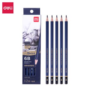 deli S999-6B Sketching Pencil, 6B, Blue