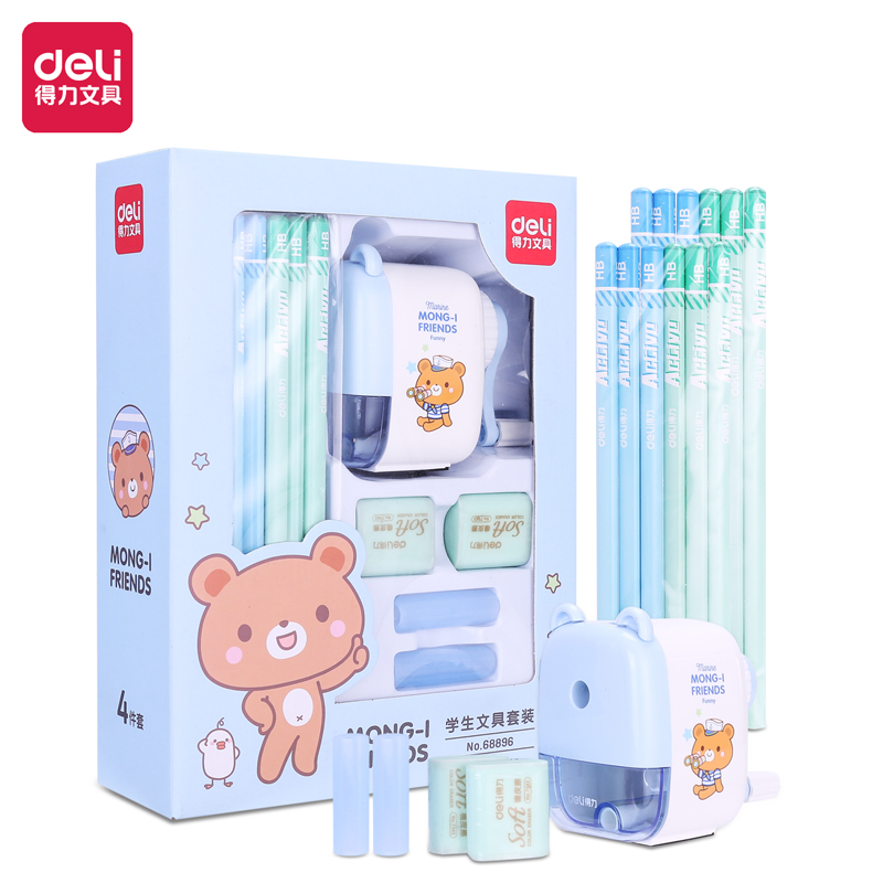deli 68896 School Gift Set, Blue