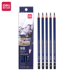deli S999-9B Sketching Pencil, 9B, Blue