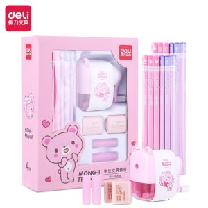 deli 68896 School Gift Set, Pink