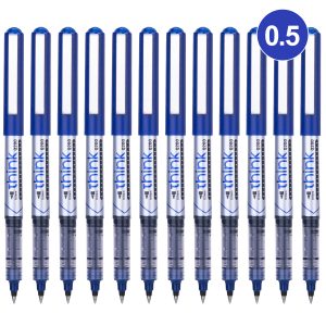 deli EQ20030 Roller Pen, Bullet tip:0.5mm, Blue