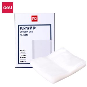 deli 14912 Vacuum packaging bag, 22*30CM(本色)（50片/盒）, Assorted Colors