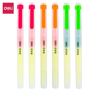 deli EU35304 Highlighter, Chisel tip:1-3.5mm, Assorted Colors