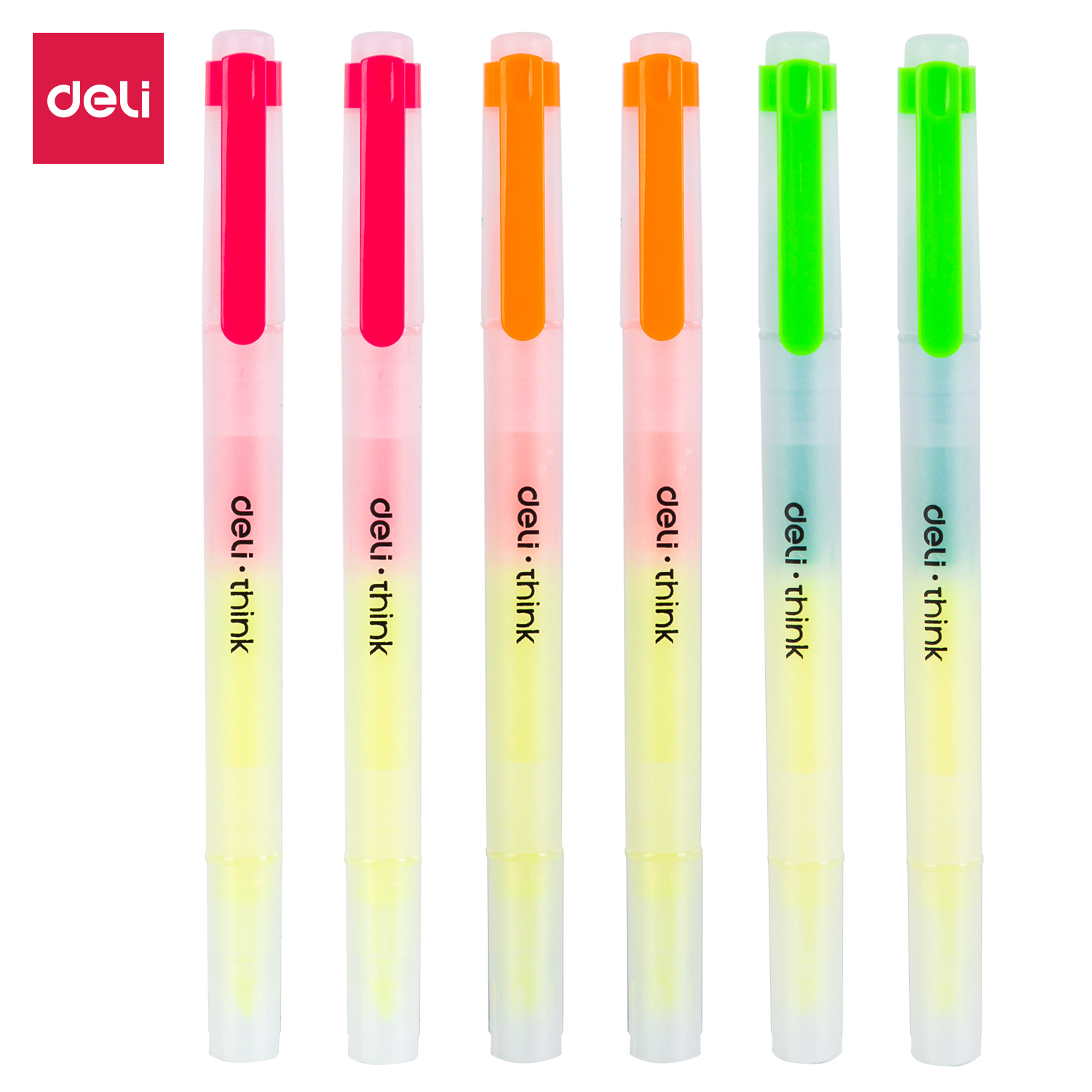 deli EU35304 Highlighter, Chisel tip:1-3.5mm, Assorted Colors