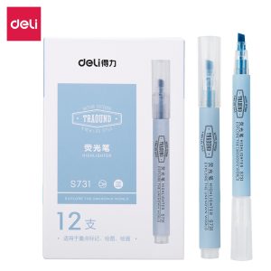deli S731 Highlighter, Chisel tip:1-3.5mm, Blue