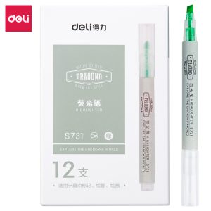 deli S731 Highlighter, Chisel tip:1-3.5mm, Green