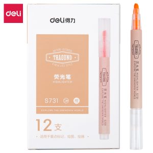 deli S731 Highlighter, Chisel tip:1-3.5mm, Orange