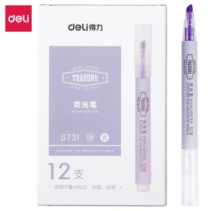 deli S731 Highlighter, Chisel tip:1-3.5mm, Purple