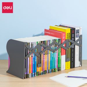 deli 78631 Book End, 220*165*114mm, Dark Grey