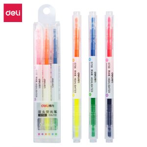 deli S736 Highlighter, Chisel tip:1-4mm, Assorted Colors