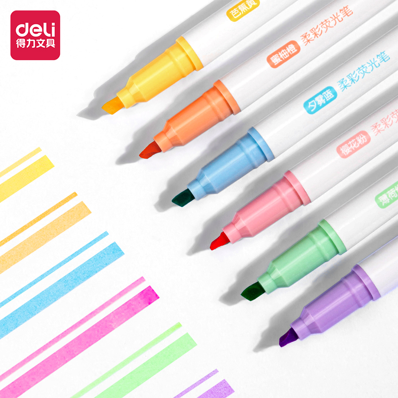 deli S744 Highlighter, Assorted Colors