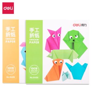 deli 6406 Craft Paper, 100*100mm/100 sheets, Assorted Colors