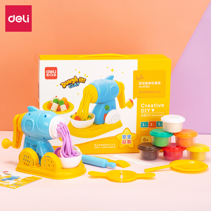deli 67801 Play dough set, Assorted Colors
