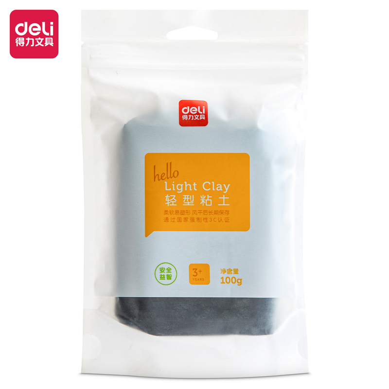 deli 67841 Soft Clay, Black